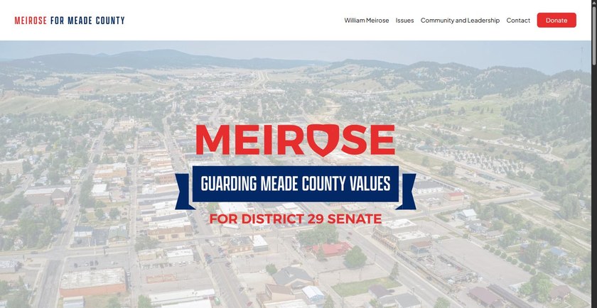 Meirose for Senate website preview