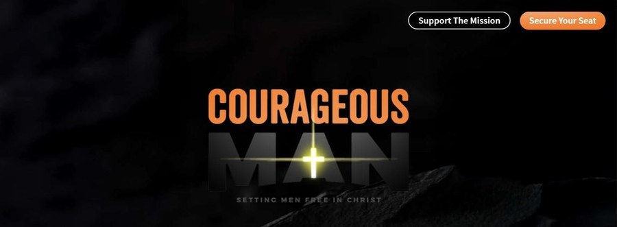 Screenshot of the Courageous Man website