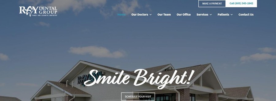 Screenshot of the Ray Dental Group website
