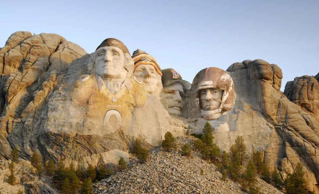 Rapid City CVB Mt. Rushmore and Denver Broncos Campaign Art