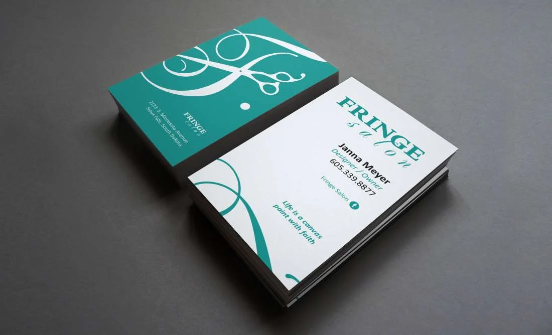 Fringe Salon Logo and Business Cards